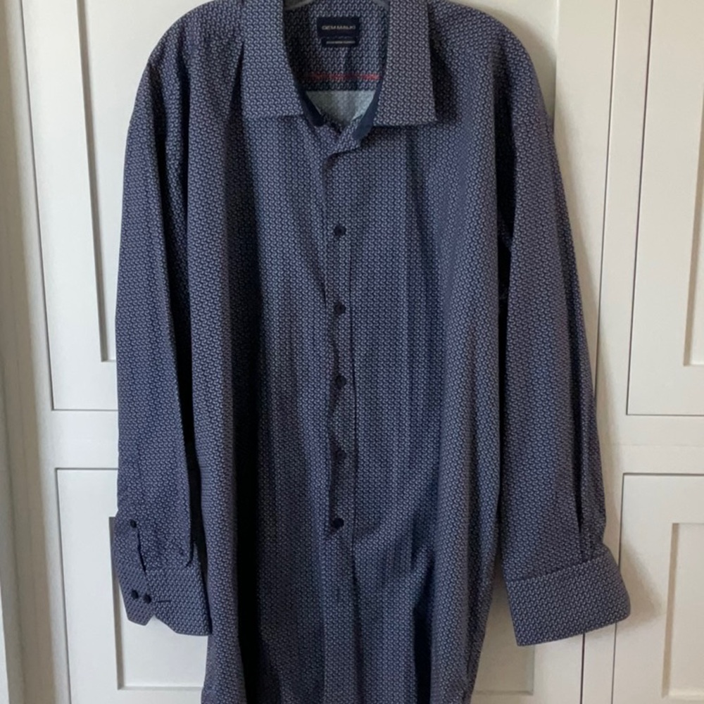 Blue Casual Button Down Shirt with Classic Style